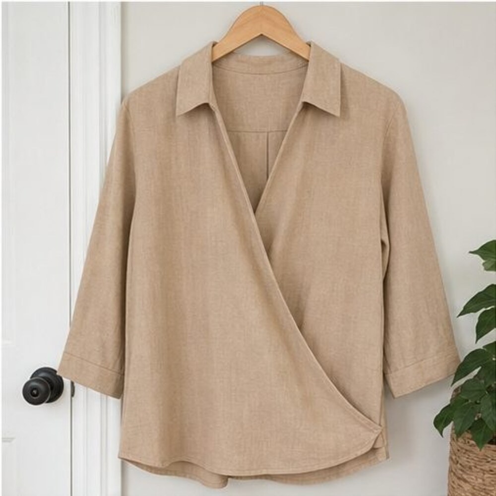 Camel Wrap Blouse